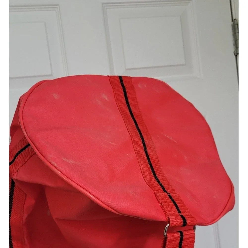 Vintage BLOOMIE'S Bloomingdales Red Duffle Carry Drawstring‎ Laundry Bag
